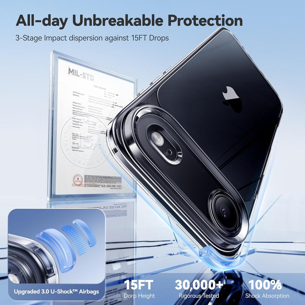 Anti-Yellow Crystal Clear iPhone Case – Shockproof Transparent Cover