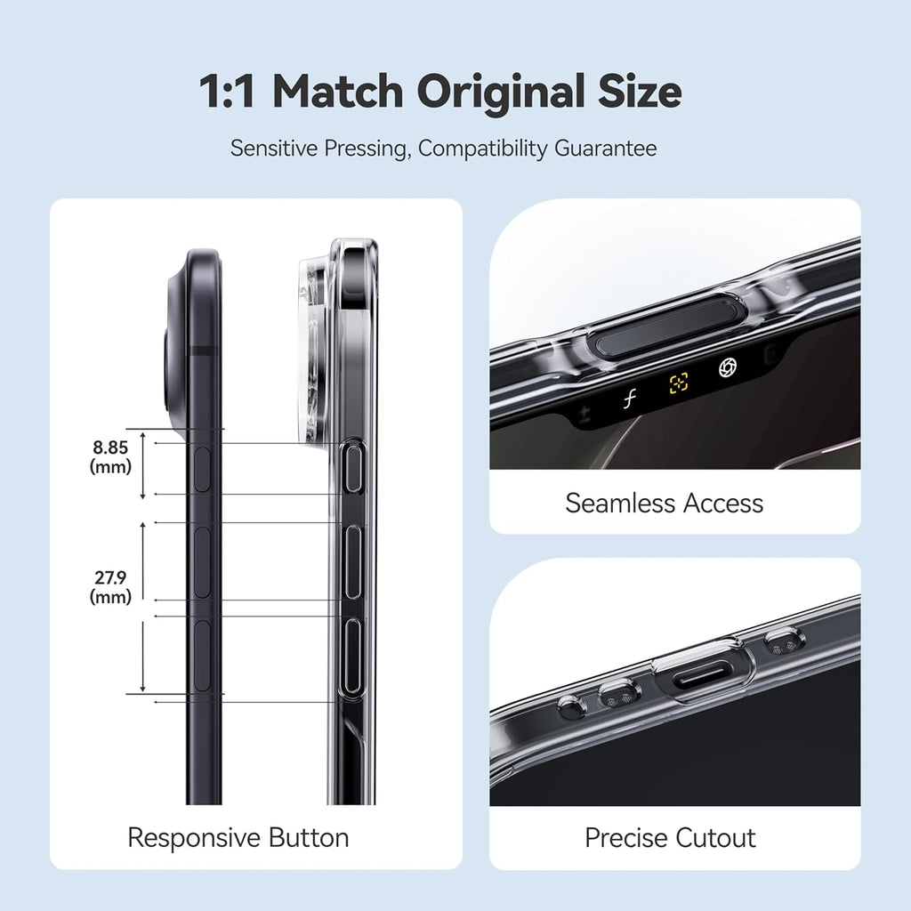 Anti-Yellow Crystal Clear iPhone Case – Shockproof Transparent Cover