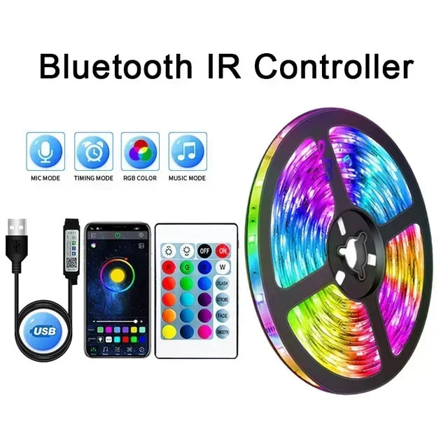RGB LED Strip Lights – USB Smart LED Light with App & Remote Control